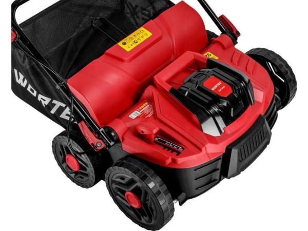 Аккумуляторный аэратор-скарификатор WORTEX CAE 3736 ALL1 XLT SET (2*4,0 Ач АКБ и ЗУ)