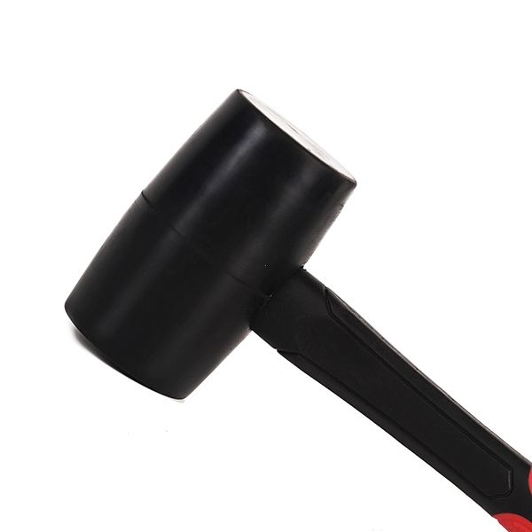 Киянка резиновая с фиберглассовой рукояткой P.I.T. HHAF03-R016, 450 г, черная, двухкомп. рукоятка