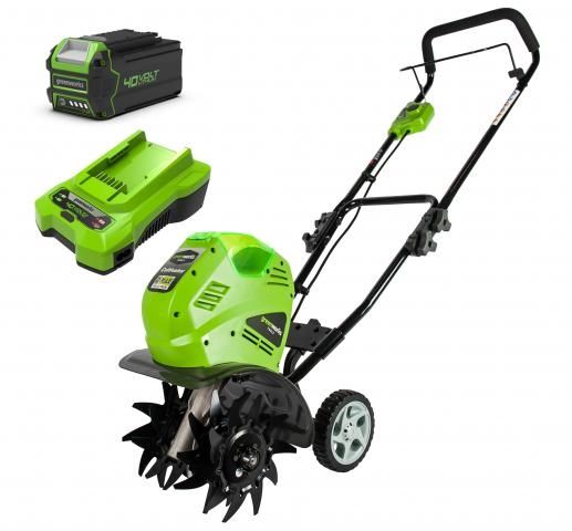 Культиватор аккумуляторный GreenWorks G40TLK4 (1АКБ 4,0А/ч + ЗУ) 27087VB