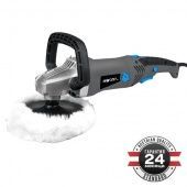 Полировальная шлифмашина RÖGEL, 1400 Вт, 600-3000 об/мин, пов. рукоятка, бронир. ротор, диск 180 мм