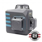 Уровень лазерный линейный RÖGEL, диапазон 30 м, 12 зелёных лучей, горизонталь/вертикаль/перекрестие/360 гр.