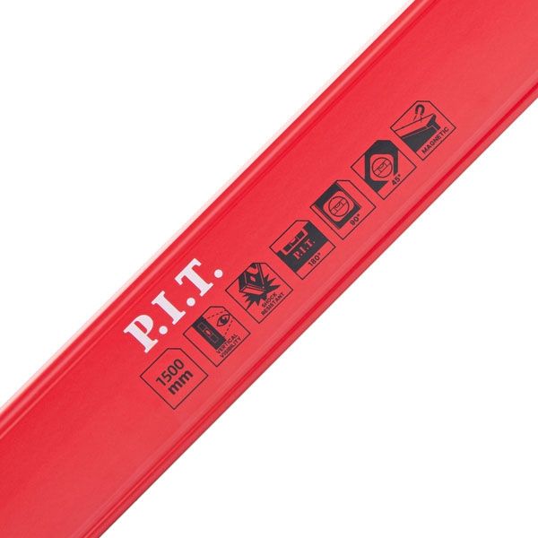 Уровень пузырьковый магнитный P.I.T. ADVANCE HSPL02-1500 (1500мм, 3 капсулы, коробчатый,1мм/м)
