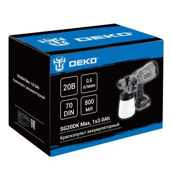 Краскопульт аккумуляторный DEKO SG20DK Max 083-1135