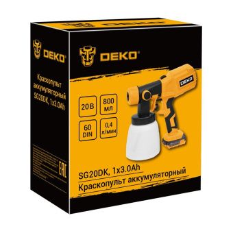 Краскопульт аккумуляторный DEKO SG20DK