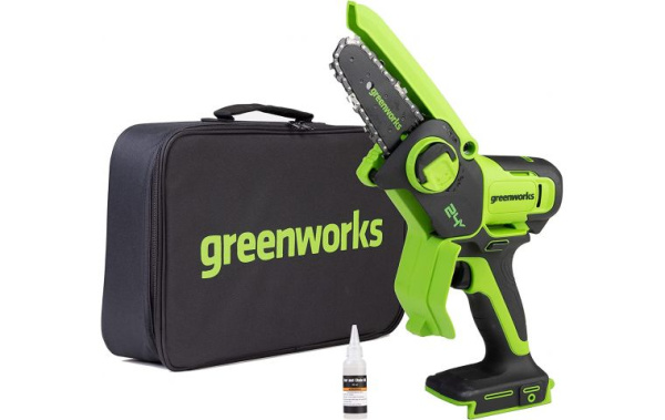 Мини-пила цепная аккумуляторная GreenWorks G24MCS10 (Без АКБ и ЗУ) 2008207