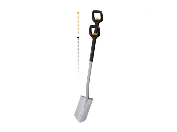Лопата штыковая телескопическая закругленная Xact FISKARS