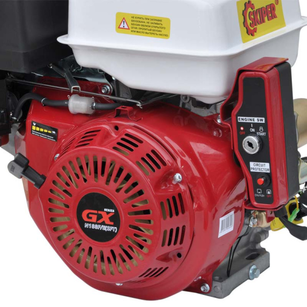 Двигатель бензиновый SKIPER N188F/E(SFT) (электростартер) (13 л.с., шлицевой вал диам. 25мм)